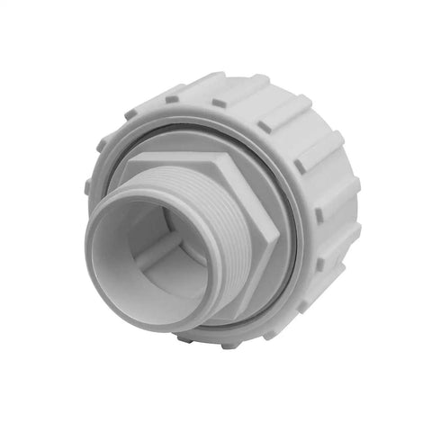 Two Piece Universal One And A Half Inch PVC Slip Union Socket Joint Adapter Fitting Quick Connector Replacement For Pool Or Spa Pump Male To Slip