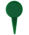 Top view of Spreader Seed Planter for Gardens and Farms, Manual Seed Seeder Tool in green, ideal for tiny seeds and vegetable planting.