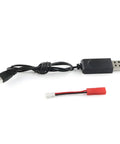 USB Powered Balance Charging Cable For 3.7V LiPo Batteries With XH2.54 Plug And XH2.54 To JST Adapter shown with connectors