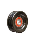 Premium Grooved Pulley 2 Inch Accessory Drive Belt Idler For Ford F250 F350 E350 E450 Super Duty Serpentine Kit Tensioner Tool Replace Oem Part black steel pulley with sealed bearing