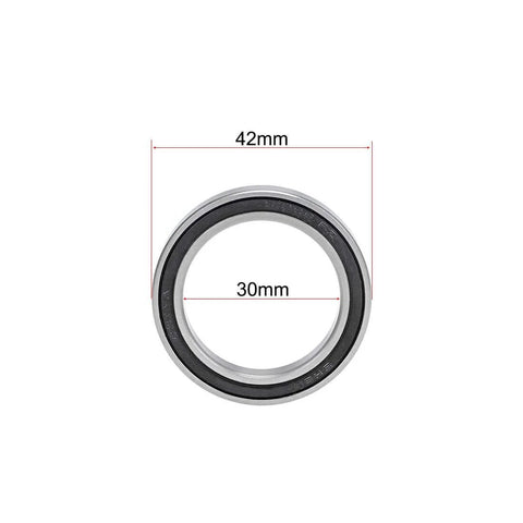6806-2RS Sealed Ball Bearings 30mm ID x 42mm OD x 7mm Width, Double-Sided 2RS Chrome Steel GCr15 ABEC 1 Z2 Low Noise