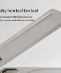 Close-up of five blades on a 48 Inch LED Ceiling Fan with Lights and Remote Control, Modern Indoor Outdoor Ceiling Fan, Silver Finish