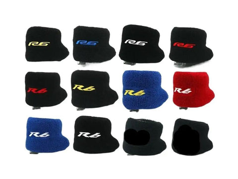 Front Brake Fluid Reservoir Cover For YZF R6 Sport Motorcycles 2000 To 2023, various colors displayed in grid arrangement.