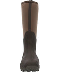 Men's Brown Rubber Wetland Boots With 5mm Neoprene And Calf High Design featuring water-resistant tall rubber shell from the back.