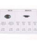 305 Pieces Rubber Snap In Blanking Plugs For Automotive Holes Bungs Stopper Set chart with sizes and specifications