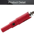 Heavy Duty Bi-Metal Hole Saw 0.6 Inch Diameter with 1 Inch Cutting Depth and Triangular Handle, red steel construction