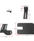 Components of Upgraded Belt Grinder Tilt Table For Most 2x72 Inch Knife Grinders Bevel Making with measured dimensions
