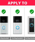 Image showing compatibility of Security Screws And Screwdriver Kit For Ring Doorbell 2 And Ring Doorbell Pro with three doorbell models.
