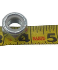 Heavy Duty 8K Trailer Axle U Bolt Kit For Three And A Half Inch Round Tubes With Nine Sixteenth Inch Thread And Seven Point Eight Inch Bolt Length With Nylon Lock Nuts For Eight Thousand Pound Trailers, nut on tape measure