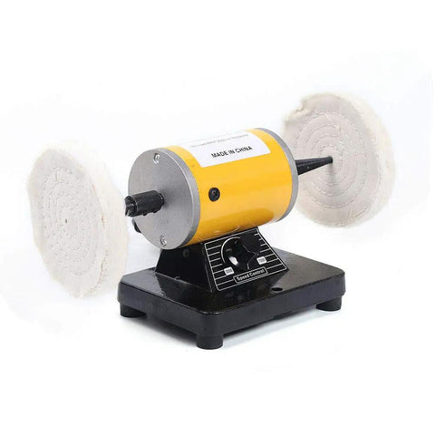 Dual Wheel Buffing Rig With 200W Motor And Variable Speed Polisher From 2000 To 7000 RPM For Jewelry Metal DIY Projects