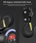Manual Chain Hoist 1 Ton Capacity With 10 Ft Lift And 2 Hooks close-up view showing 360° rotating hooks and security latch