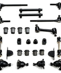 Heavy Duty Front Tie Rod End Fits Chevy Bel Air Biscayne Impala 58 To 60, includes various steering components in black steel.