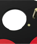 Close-up of Universally Compatible Router Table Insert Plate Set With Pre Drilled Holes For Quick Installation, metal plate detail