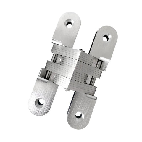 Two Pack Concealed Hidden Hinges For Cabinets And Furniture, 180 Degree Cross Hinge, Zinc Alloy With Stainless Steel, 13x45 Mm