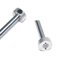Open Aluminum Shaft Collar Clamp Set Screw For 8mm Linear Rod Guide, silver shaft and collar with set screw and Allen key