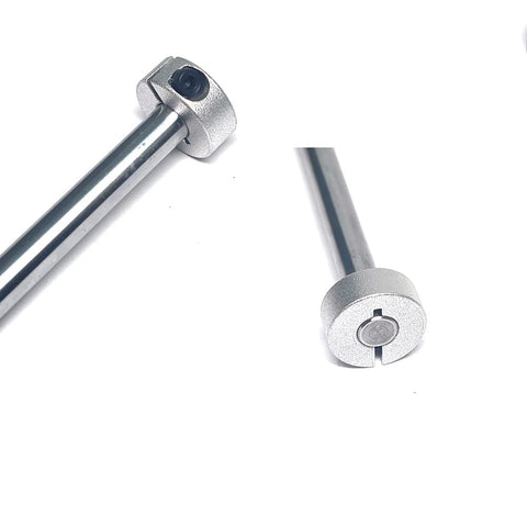 Open Aluminum Shaft Collar Clamp Set Screw For 8mm Linear Rod Guide, silver shaft and collar with set screw and Allen key