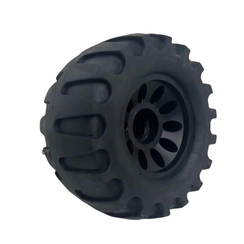 112x61mm 80A Solid Rubber PU Belt Wheels Set For Electric Skateboard Longboard Black Finish Delivers Smooth Ride On Paved Streets And Daily Outdoor Cruisin With Reliable Performance, side view