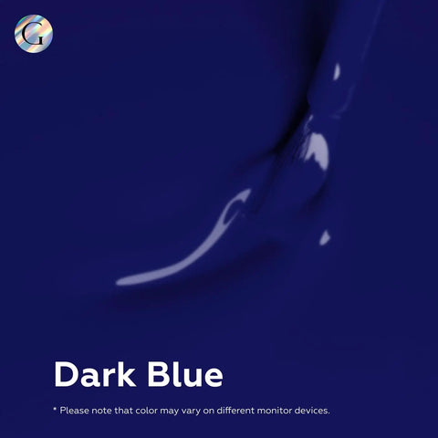 Dark Blue Gel Nail Polish 15ml Soak Off UV LED Varnish Navy Nail Lacquer swatch showing texture and color depth.