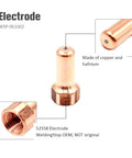60Pack Replacement Plasma Torch Consumables Kit For PT-80 PT80 IPT-80 Plasma Cutter Includes 30 Electrodes 52558 And 30 Nozzles 51311 1.3mm Tips P1.0 Pro Grade Budget Friendly Durable Long Lasting Torch Parts For Smooth Clean Cuts, copper and hafnium electrode