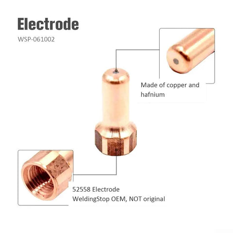 60Pack Replacement Plasma Torch Consumables Kit For PT-80 PT80 IPT-80 Plasma Cutter Includes 30 Electrodes 52558 And 30 Nozzles 51311 1.3mm Tips P1.0 Pro Grade Budget Friendly Durable Long Lasting Torch Parts For Smooth Clean Cuts, copper and hafnium electrode