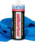 Absorber XL blue drying chamois cloth for cars, 29 x 18 inches, synthetic premium.