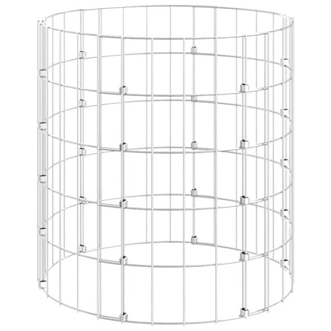 Heavy Duty Galvanized Steel Garden Composter 19.7 Inch Diameter Outdoor Compost Bin for easy waste management and enhanced airflow.