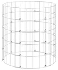 Weatherproof Galvanized Steel Garden Composter With Mesh Design For Air Flow And Quick Decomposition, Ideal For Green Waste Recycling, 19.7 Inch Diameter By 19.7 Inch Tall.