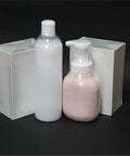 No Sweat Clear Pof Heat Shrink Wrap Bags 100 Piece Pack For Effortless Diy Packaging And Craft Projects 5.1X7.9 Inch Transparent Cellophane Sealing Bags With A Kickass Tight Fit with white and pink bottles in boxes.