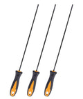 Three Pack 1/8 Inch Chainsaw File Set For Quick Sharpening Of Chainsaw Teeth, Pro Grade Steel Chainsaw Files Kit For Grinding