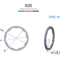 Aluminum Bike Hub Spacer Kit With Grooved Washers 1 1.5 2 1.85 2.18 2.35 mm technical diagram front and side view