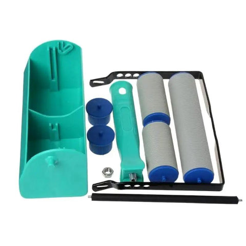 Sturdy Wall Decorative Paint Roller With Easy Slide Grip Handle For Quick Home Makeovers And Blazing Fast Coverage DIY tool set, 7-inch rollers, plastic construction.
