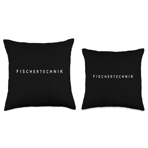 Ski Resort Throw Pillow - Cozy Winter Home Decor, Fun Ski Vacation Souvenir For Skier Or Snowboarder, Perfect Gift For The Whole Ski Team, Modern Font Design For Living Room, Lodge, Or Cabin. Black spun-polyester throw pillows, front and back view