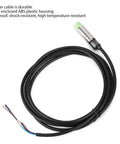 Metal Proximity Switch PR12-4DN 3 Wire NO NPN Sensor For Machinery And Metallurgy, 4mm Detection Distance, Built In Power Safeguard Circuit, Durable Industrial Grade Proximity Sensor, threaded metal cylinder with cable