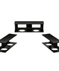 Badass Under Desk Laptop Holder With Metal Mount Shelf For Keyboard Home Office Setup Rock Solid Wrought Iron Bracket positioned at an angle.