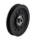 Beef Up Your Home Gym With This Low Noise Pulley For Cable Machines, Nylon Roller And Quiet Bearings, Strength Training Attachment For DIY Fitness System, Black 110 Millimeter black nylon cable pulley with quiet bearings