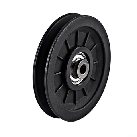 Beef Up Your Home Gym With This Low Noise Pulley For Cable Machines, Nylon Roller And Quiet Bearings, Strength Training Attachment For DIY Fitness System, Black 110 Millimeter black nylon cable pulley with quiet bearings