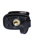 Front view of a Six Keyed Alike Padlocks With Thermoplastic Coating, Weatherproof Lock Set With 12 Keys, Model 311KA-6 keyhole and cover