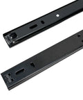 Heavy Duty Black 27mm Ball Bearing Drawer Slide Zinc Plated, 2 Fold Telescopic Kitchen Cabinet Drawer Slide For Heavy Loads
