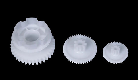 550 Gear Box Kit For Kids Ride On Cars All In One Large Middle And Small Gears on black background