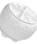Portable USB Powered Mini Washing Machine For Travel And RV Adventures Snap A Quick Spin On Your Favorite Threads Without The Hassle, compact white washing ball.