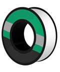 Heavy Duty Pipe Thread Sealing Tape For Plumbing And Gas Lines Flexible Winding Teflon Sealant in black, green, and white, 15 meters.