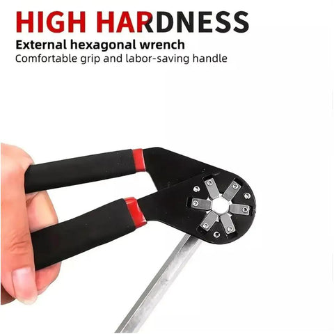 6 In One Multifunctional Adjustable Universal Wrench With Chrome Clamp Heavy Duty Mechanical Workshop Tool in use