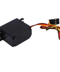 Heavy Duty 22G Digital RC Servo With Solid Metal Gears for 14209 and 14210 scale platforms, featuring black casing and wires.