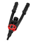 Pressure Rivet Nut Tool Kit Set Durable Rivet Nut Gun For Boats Bikes And Metalwork Carbon Steel 320mm Length Pro Grade Rivnut Tool For DIYers And Pros. manual rivnut gun with black handles and red head