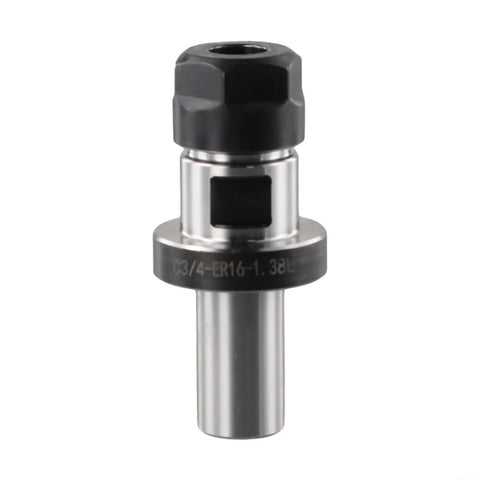 Ultra Precise Three Quarter Inch Straight Shank Chuck Tool Holder for ER16 Collets, 0.0003 Inch TIR, TTS Compatible Close-Up