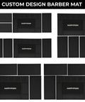 Modular Magnetic Barber Mat Set With Five Strong Magnets Extra Large Non Slip Rubber Barbershop Station Mat For Clippers And Tools