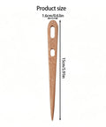 Tapestry Threading Tool Set With Four Wooden Tools Double Opening Design For Thick Yarn Rug Weaving Supplies With Smooth Tapered Points Durable Craft Kit For Quick Weaving And Shared Projects, 15cm wooden tool with double eyes