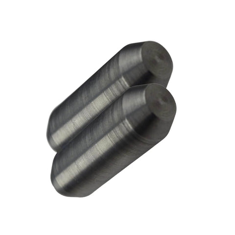 Extended Length 1.875 Inch Engine To Transmission Dowel Pins, 2-piece set, USA made mild steel, natural finish, close-up view.