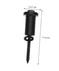 Black track spacer and connector screw from 4 Sets Barn Door Hardware Kit For Sliding Doors With Track Spacers And Connectors, DIY Friendly And Heavy Duty Sliding Barn Door System, No Fuss Install For Home, Studio Or Farmhouse Renovation.