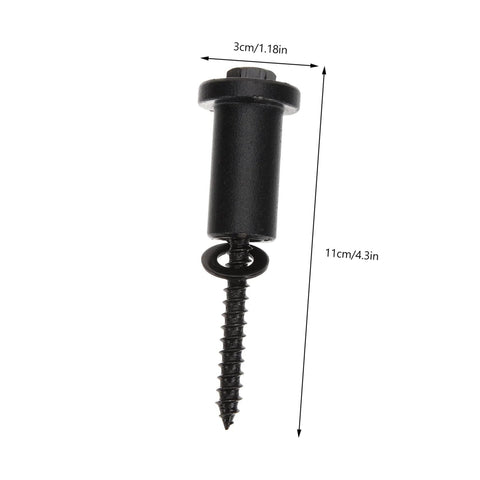 Black track spacer and connector screw from 4 Sets Barn Door Hardware Kit For Sliding Doors With Track Spacers And Connectors, DIY Friendly And Heavy Duty Sliding Barn Door System, No Fuss Install For Home, Studio Or Farmhouse Renovation.